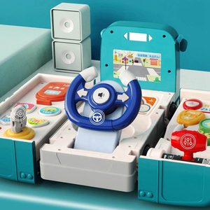 Juguete de Autobús Escolar con Volante, Sonido y Luces para Niños Pequeños, Juguete Educativo de Conducción - Product Image 5