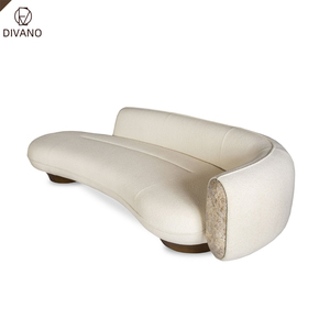 Sofá Moderno Retro Blanco de Estilo Italiano para Sala de Estar, Chaise Longue Suspendido de Lujo para el Hogar, Modelo DV-01-SUSPENC - Product Image 5