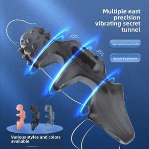 Funda Vibradora de Cristal con Púas para Bloqueo y Sujeción del Prepucio, Productos Sexuales para Adultos de China - Product Image 3