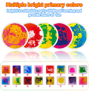 Jouet éducatif, dalles de sol tactiles en PVC non toxique remplies de <span class=keywords><strong>gel</strong></span> coloré, dalles de sol liquides sensorielles pour la chambre d'enfant, équipement de thérapie - Product Image 2
