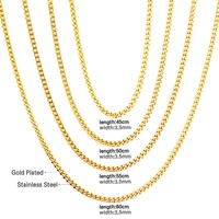 Venta al por mayor de joyería de moda Ason, collar de cadena cubana gruesa de acero inoxidable con baño de oro de 18 quilates PVD, estilo punk, unisex, para fiestas.