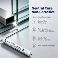 JUNBOM 9502 Mastic silicone neutre premium, application facile, non corrosif, pour fenêtres, portes, verre, aluminium, fabricant OEM personnalisé