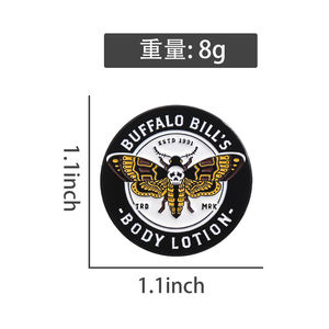 دبوس معدني مطلي بالمينا من مسلسل 'صمت الخراف' الأمريكي، شارة ظهر معدنية بتصميم غريماس موث المرعب، إكسسوار ملابس وهدية - Product Image 6