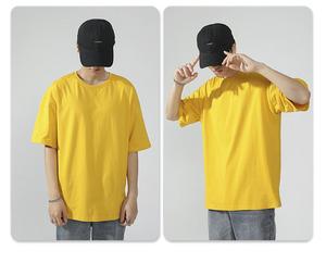 180gsm Drop Shoulder camiseta de peso medio de lujo en blanco 100% algodón ropa de calle Boxy camisetas de gran tamaño para hombre camiseta personalizada - Product Image 5