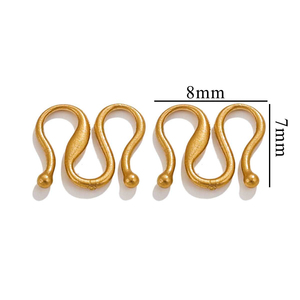 Conectores de Joyería <span class=keywords><strong>Linsa</strong></span> de Acero Inoxidable con Baño de Oro de 18K, Cierres Tipo M y S para Pulseras y Collares, Accesorios para Joyería DIY - Product Image 6