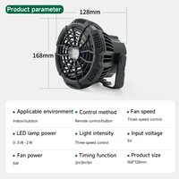 YOUKAIN Lampe à ventilateur électrique rechargeable avec lumière Batterie 5V Grande capacité 3 vitesses de contrôle pour une utilisation en extérieur