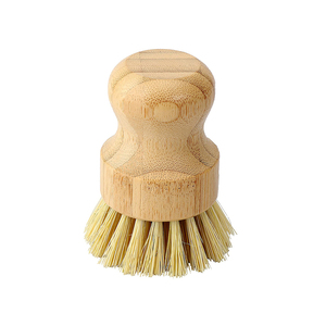 Cepillo exfoliante de bambú para lavavajillas, cepillo de limpieza de platos de madera para cocina, sartén de <span class=keywords><strong>hierro</strong></span> fundido - Product Image 4