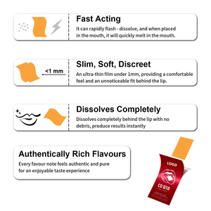 Tiras Orales de Coenzima Q10 a Precio de Fábrica, Suplementos Dietéticos para la Salud del Corazón, Proporcionan Energía, 60 mg, Película Oral Delgada de Disolución Rápida - Product Image 3