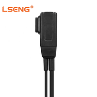 Casque radio bidirectionnel LSENG avec crochet d'oreille de type D, haut-parleur dynamique supra-auriculaire, PTT, connecteur multi-contacts Motorola M7, compatible avec le matériau PU