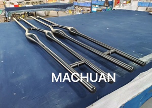 Tay nắm cửa chính bằng đồng thau nhôm cao cấp mạ vàng đen hiện đại cho biệt thự - Product Image 5
