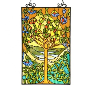 Vidrio Tiffany con Diseño de Árbol de Manzana Personalizado para Puerta, Ventana y Pared Divisoria, Iluminación - Product Image 2