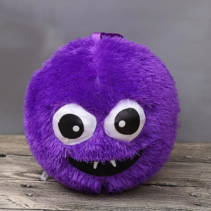 Fuzzy Plüsch <span class=keywords><strong>ball</strong></span> 9 Zoll <span class=keywords><strong>Crazy</strong></span> Faced Gefüllte Pelz Kleine Monster Flauschiges Spielzeug - Product Image 4