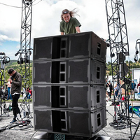 Profesional 820W Dual 12 pulgadas Split frecuencia Line Array sonido altavoz neodimio imán 8ohm para escenario al aire libre Club rendimiento