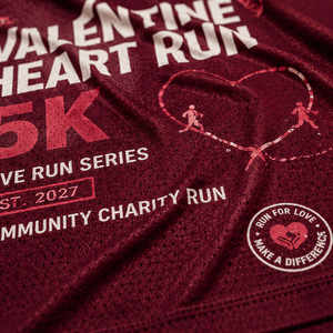 Custom Valentine Heart Run <b>Shirt</b> 5K Charity Running Event Apparel <b>Love</b> Run Race <b>T</b> <b>Shirt</b> - Product Image 5