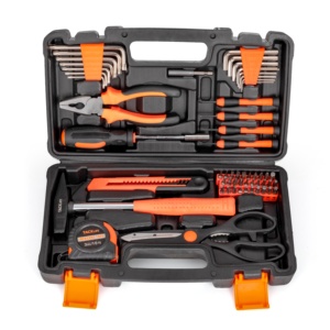 Kit <span class=keywords><strong>de</strong></span> Herramientas para Reparaciones y <span class=keywords><strong>Mantenimiento</strong></span> del Hogar <span class=keywords><strong>de</strong></span> 56 Piezas con Estuche <span class=keywords><strong>de</strong></span> Plástico Portátil - Product Image 1