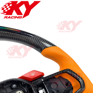 Volant de course personnalisé en fibre de carbone avec LED pour BMW G90 G99 M5 530i 735i 740i G45 G60 G61 G70 X1 X2 X3 G30 G20 M3 M4 - Product Image 2