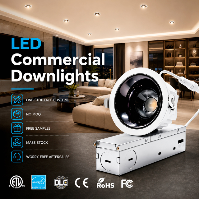 12W 3Inch Modern Anti Glare Design COB LED Chips High Lumens Recessed Installation White LED Commercial Downlight
