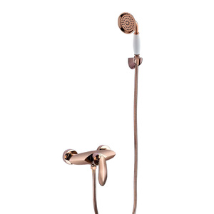 Grifo Mezclador Monofunción Minimalista de Estilo Europeo, Grifo para Bañera de Cobre Puro, Cabezal de Ducha Simple con Activación por Elevación Directa - Product Image 1