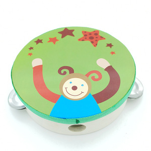 Wholesale Children High Quality Orff Early Education Percussion Tambourine Hand <b>Drum</b> Wood - Product Image 3