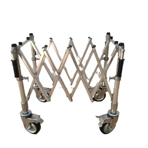Fabricante de artículos y equipos funerarios para iglesias, carro telescópico plegable para ataúdes de aleación de aluminio de 6 pulgadas - Product Image 5