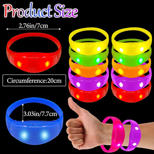 Bracelet LED avec télécommande sans fil, logo personnalisé OEM, éclairage DMX, bracelet lumineux pour la marque d'entreprise et les événements festifs - Product Image 6