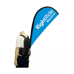 Drapeau de sac à dos de vélo à moteur humain de lame de larme de plumes de bannières volantes publicitaires personnalisées - Product Image 4
