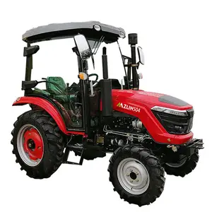 Traktor pertanian pertanian pertanian 4wd 50hp, traktor Mini pertanian berjalan untuk dijual dengan Aksesori hidrolik