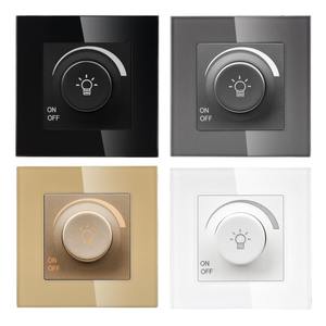 MVAVA-Panel de cristal eléctrico ajustable, perilla giratoria de control de iluminación, ventilador de techo, interruptor atenuador de 500W, estándar de la UE - Product Image 2