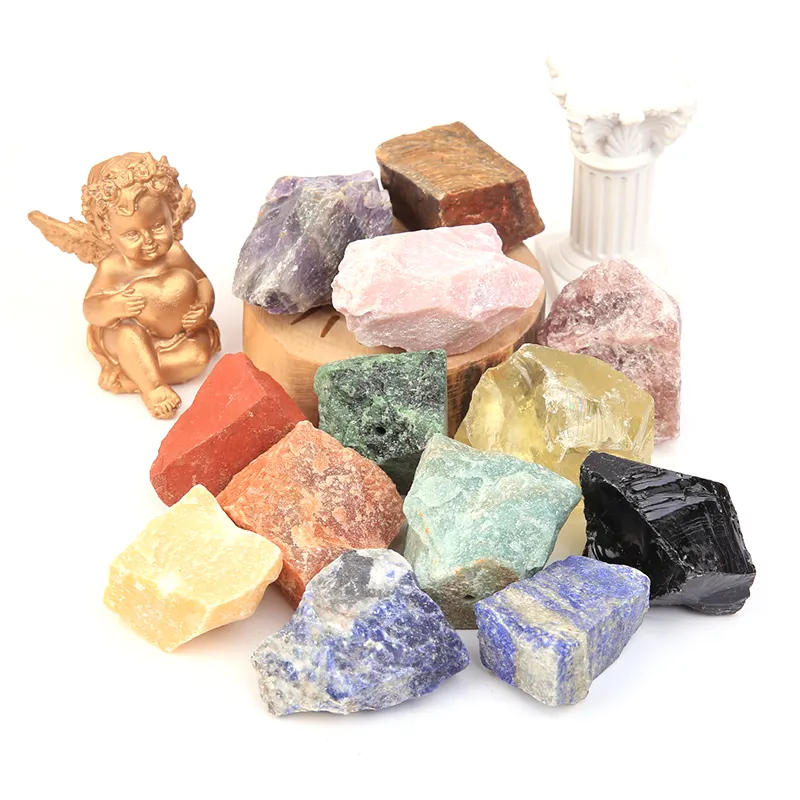 Pedras naturais a granel reiki, pedra preciosa cristal para cura