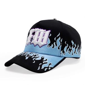 High Quality 5 Panel 3D Embroidered Custom Cotton Rhinestone Satin Lined Flame Baseball Cap Hats - Product Image 3