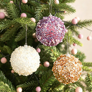 Pallina di Natale in Schiuma con Paillettes Impermeabile 8cm, Decorazione per Albero con Stampa Digitale a Colori per Festività - Product Image 4