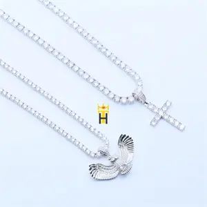 Kalung Liontin Hip Hop Modis Trendi Kalung Liontin Burung Hantu Kalung Kartun Perak Emas