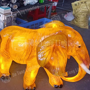 Estatua de Elefante Hecha a Mano con Luz LED para Jardín, Calle y Iluminación Nocturna de Paisajes Exteriores - Product Image 6