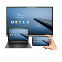 Pantalla Táctil Infrarroja Multitáctil de 65 Pulgadas, Pizarra Interactiva LCD 4K, 20 Puntos de Toque, Android 14.0, 32 GB de Almacenamiento, para Oficina y Educación