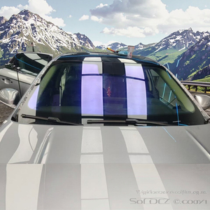 Ba sự thay đổi năng động photochromic hoàng gia màu tím Xe Cửa sổ phim Bạc năng lượng mặt trời nhuộm màu cửa sổ với tông màu Tắc Kè Hoa - Product Image 5