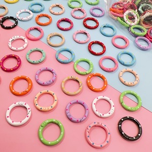 taodao Porte-clés de bagage coloré, peint à la main, avec effet de goutte d'huile et peinture au four à effet de ressort, accessoire DIY - Product Image 4