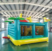 Château gonflable pour enfants épaissi, thème singe, combo combiné saut et toboggan, fourni par le fabricant, pour usage commercial et location