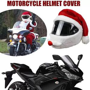 <b>Christmas</b> Santa Motorcycle Helmet Cover Nativity Helmet Cover Santa Claus Xmas <b>Hat</b> Decoration Accessories for Men/ Women - Product Image 4