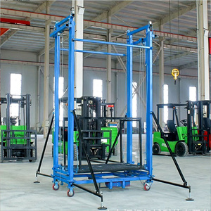 2m-12m 300kg 500Kg mobil elektrikli kaldırma iskele, bina iskelesi ücretsiz korkuluk için kasnak hareketi - Product Image 4