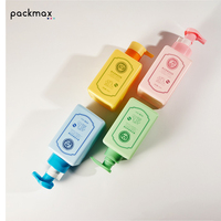 400ml Cilindervormige HDPE fles met pompsprayer voor fruit, groenten, gezichtsreiniger, lotion - groothandel verpakking voor handzeep voor thuisgebruik