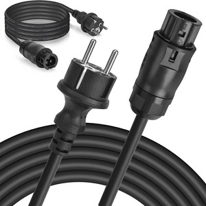 BC01 Solar Inverter Cable H07RN-F 3G1.5mm Eu <b>Plug</b> IP44 <b>Rubber</b> Wire 220V DC AC Conversion - Product Image 1