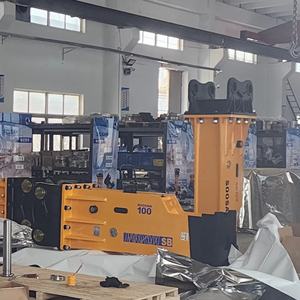 Martillo hidráulico rojo tipo caja SB 100, componentes de núcleo de motor y motor de primera calidad para excavadoras de 25-30 toneladas, uso de demolición - Product Image 1