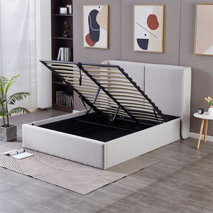 Letto Matrimoniale Moderno di Lusso con Sollevamento a Gas, Imbottitura Confortevole e Contenitore, Realizzato in Legno, Progettato per la Camera da Letto - Product Image 3