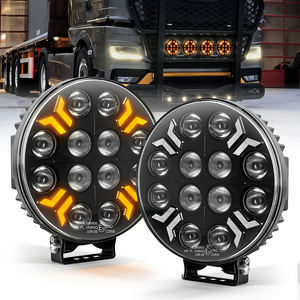 Feux auxiliaires LED avec réflecteur TIR multifonction, 7 pouces, lumière de conduite blanche/ambre, DRL avec fonction stroboscopique pour Jeep Wrangler - Product Image 1