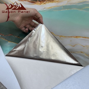 La carta da parati di <span class=keywords><strong>marmo</strong></span> resistente all'olio del PVC di WAYON è utilizzata per la decorazione di bagni, cucine e armadi. - Product Image 5