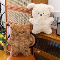 Oreiller en forme d'ours mignon, coussin de canapé, rembourrage en coton PP, décorations pour la maison, fourrure, cadeau d'anniversaire pour étudiants, petite amie, filles