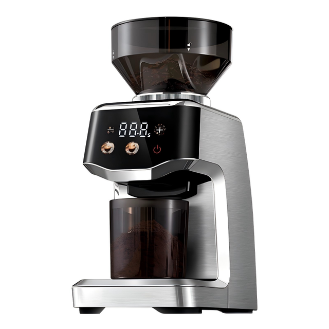 Electric Automatic Coffee Bean Grinder 250g Capacity 48MM Burr Stainless Steel Housing Color Screen Touch Household