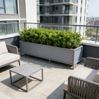 Jardinière sur pied en métal thermolaqué, grande taille, personnalisable, minimaliste, simple, écologique et durable, pour la maison, le jardin, l'hôtel et le commerce