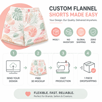 Shorts de pyjama en flanelle douce à imprimé graphique, bas de pyjama en polaire, vêtements de détente, vêtements de nuit, taille élastique, été, écoresponsable