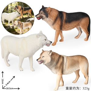 ของเล่นเด็ก yxs โมเดลสัตว์ป่าเสริมสร้างพัฒนาการทางปัญญา หมาป่าทิเบต <span class=keywords><strong>ตัวผู้</strong></span> สีน้ำตาล ของตกแต่งตั้งโต๊ะรูปหมาป่า<span class=keywords><strong>ค</strong></span>ำราม - Product Image 5